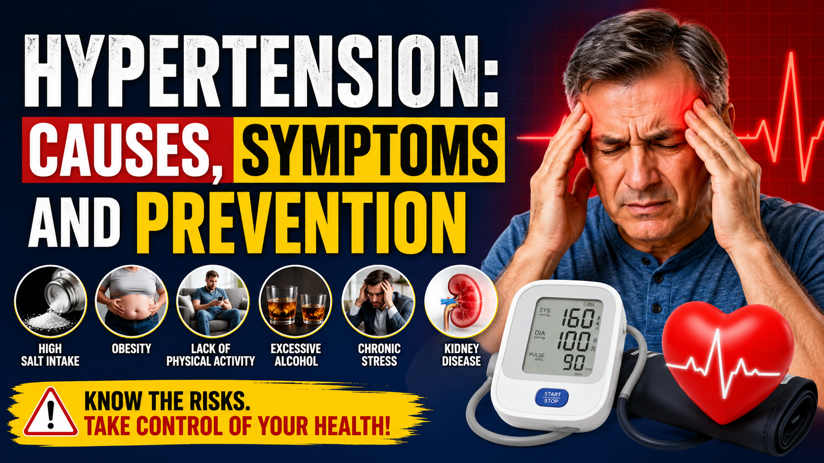 Hypertension Causes, Symptoms and Prevention