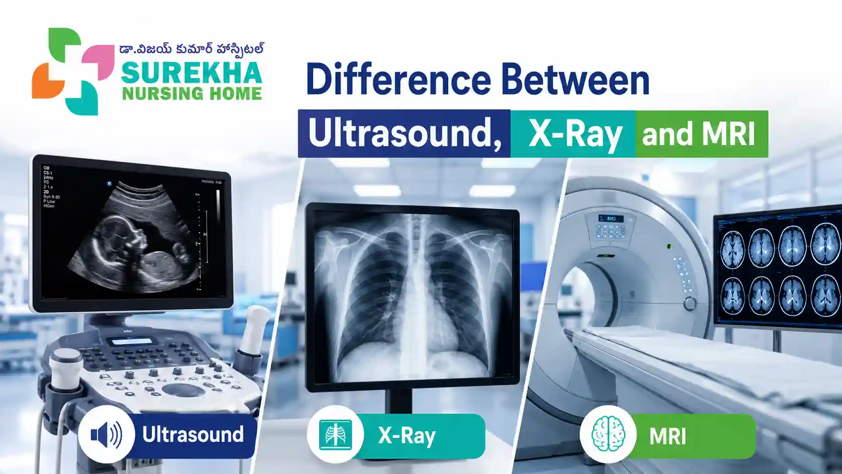 Difference Between Ultrasound, X-Ray and MRI